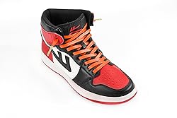 Loop King Laces - Premium Orange Flat Leather Shoe