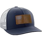 Tactical Pro Supply Leather Flag Patch Snapbacks Hat for Men and Women