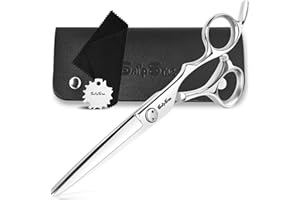 OFIRAY-HOME High-End Hair Scissors Professional with CNC Tech, 6.5" Extremely Sharp Hair Cutting Scissors, 440C Steel Hair Shears, Haircut Barber Scissors with Adjuster Case, for Women Men Salon Home Hairdressing