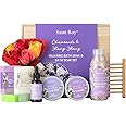 Mother Day Spa Gifts for Women, 9pcs Bath & Shower Sets with Handmade Soaps, Essential Oil, Rose Soap Flowers, Spa Gift Set for Women with Himalayan Salt, Birthday Gifts, Mother's Day Gift