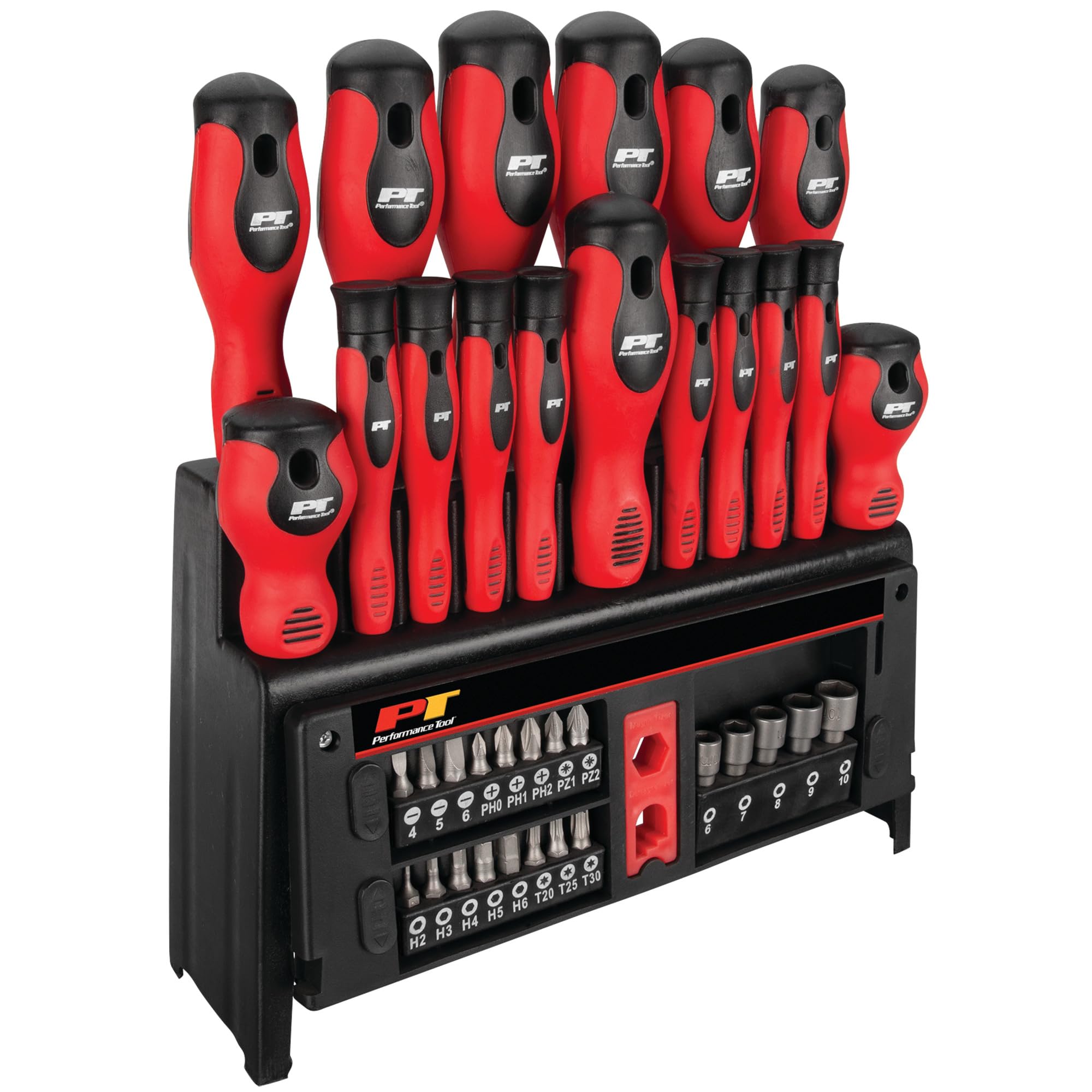 Performance Tool - 39pc Screwdriver Set w/Rack (W1727), Hand Tools - Screwdriver Sets
