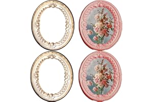 3D Embossed Wax Seal Stamp, ONWINPOR Frame Relief Carve Wax Sealing Stamps, Frame Waxstamp Head with Wood Handle, Waxsealing for Wedding Invitations, Letter Sealings (M10)