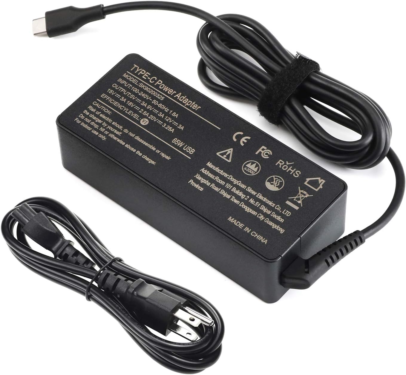 New 65W USB Type C Generation Spare Laptop Power Supply Cord Adapter for Lenovo ThinkPad T480 T480s T490 T490s T590 T580 E480 E580 L380 L480 L580 Yoga 370 380 E485 E585 A285 L380 L390 C930 C940 S730