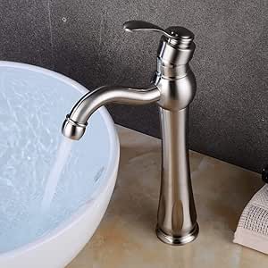 Cepillado Grifos De Lavabos Lavabo del Baño del Grifo De Alta Rotación