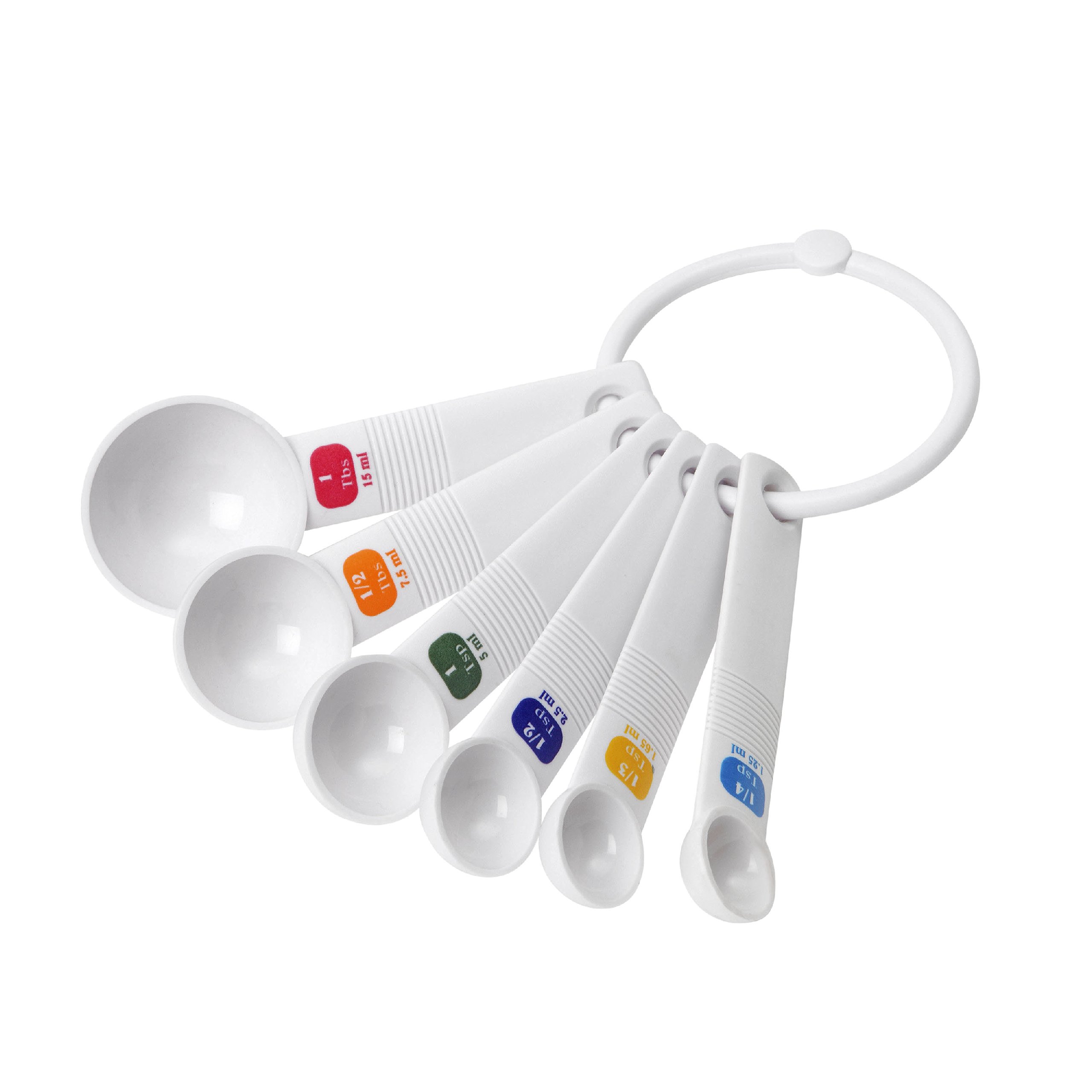 Dexam Dots Measuring Spoons Set, White