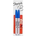 SHARPIE Permanent Markers, Fine Point, Blue, 2-Pack (1765449)