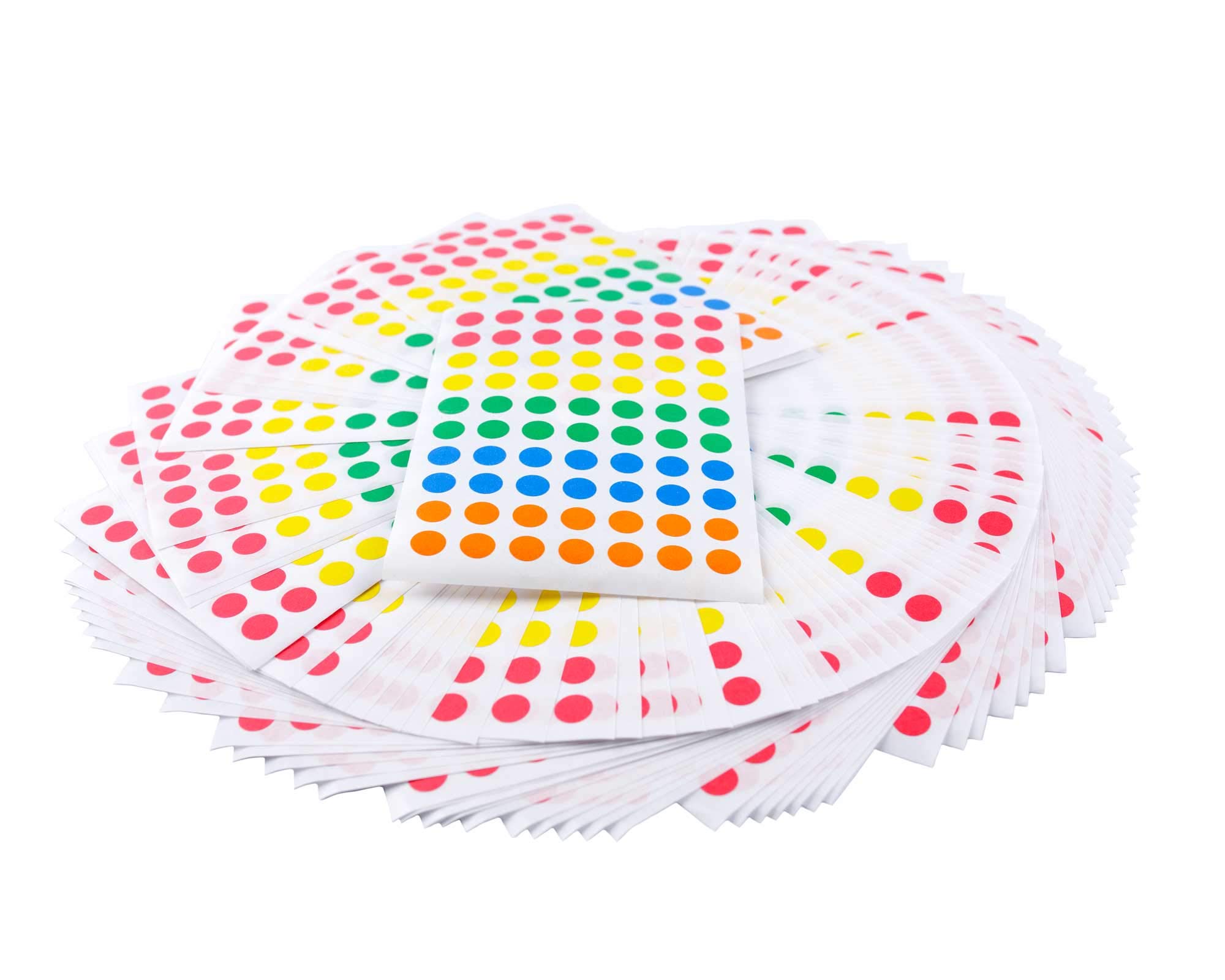 House of Card & Paper 8 mm Coloured Sticky Dot (Pack of 100 Sheets)