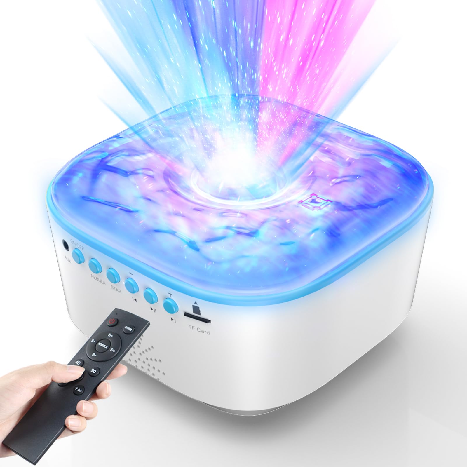 Photo 1 of JUZIHAO Star Projector Galaxy Night Light with Remote Control, Timer, Bluetooth Speaker, Led Aurora Lights Projector for Ceiling 8 Lighting for Kids Adults Bedroom/Room Decor/Gift Christmas, Birthday
