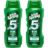 Irish Spring 5-in-1 Shampoo, Conditioner, Body Wash, Face Wash and Deodorizer, 18 oz (Pack of 2)