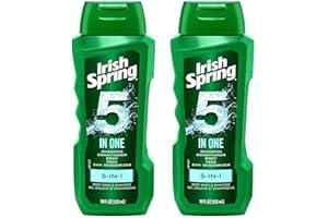 Irish Spring 5-in-1 Shampoo, Conditioner, Body Wash, Face Wash and Deodorizer, 18 oz (Pack of 2)