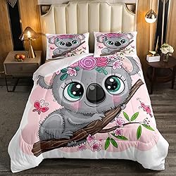 Erosebridal Cartoon Koala Comforter Set King