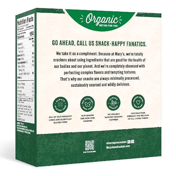 MARY’S GONE CRACKERS ORGANIC SUPER SEED CRACKERS, JALAPENO – GLUTEN-FREE, NON-GMO, VEGAN & WHOLE GRAIN, 5.5 OUNCE (PACK OF 1)