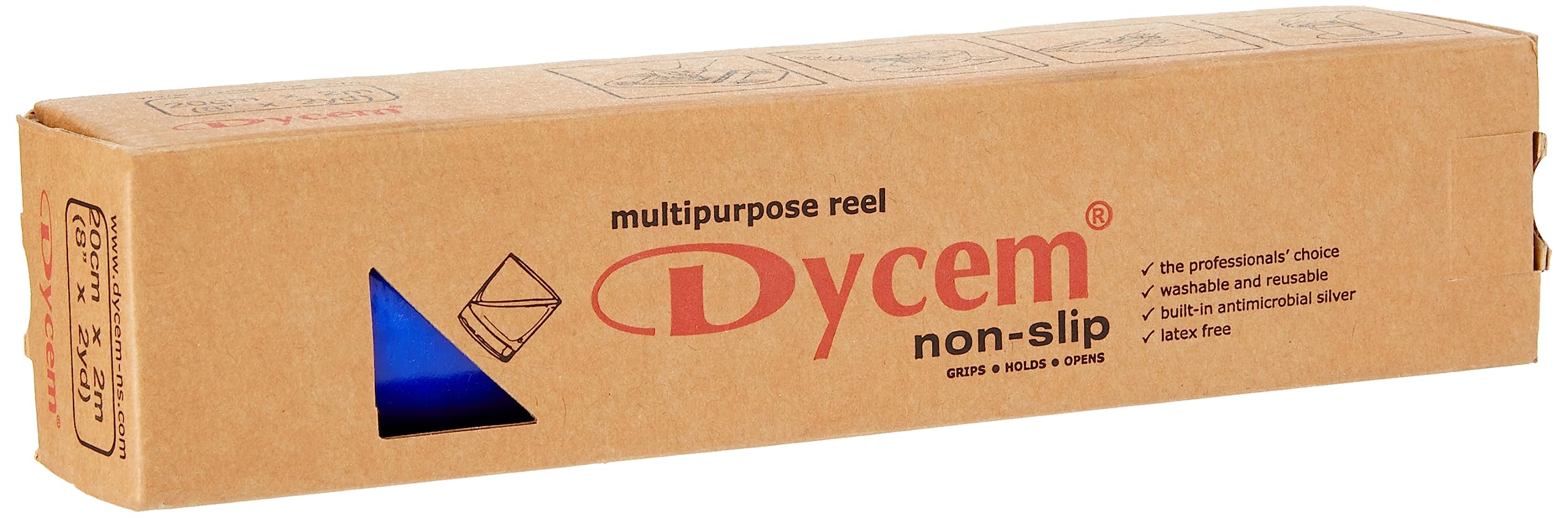 NRS Healthcare Reel of Dycem Non-Slip Material - 20 x 200 cm (7.5 x 78.5 inch), Blue