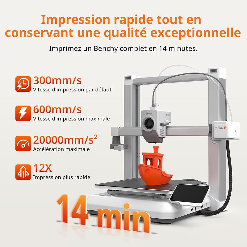 Kobra 4 Imprimante 3D pour débutants, Impression Silencieuse