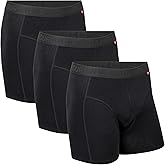 DANISH ENDURANCE Men's Organic Cotton Boxer Briefs, Tag-free Underwear, 3 & 6 Pack
