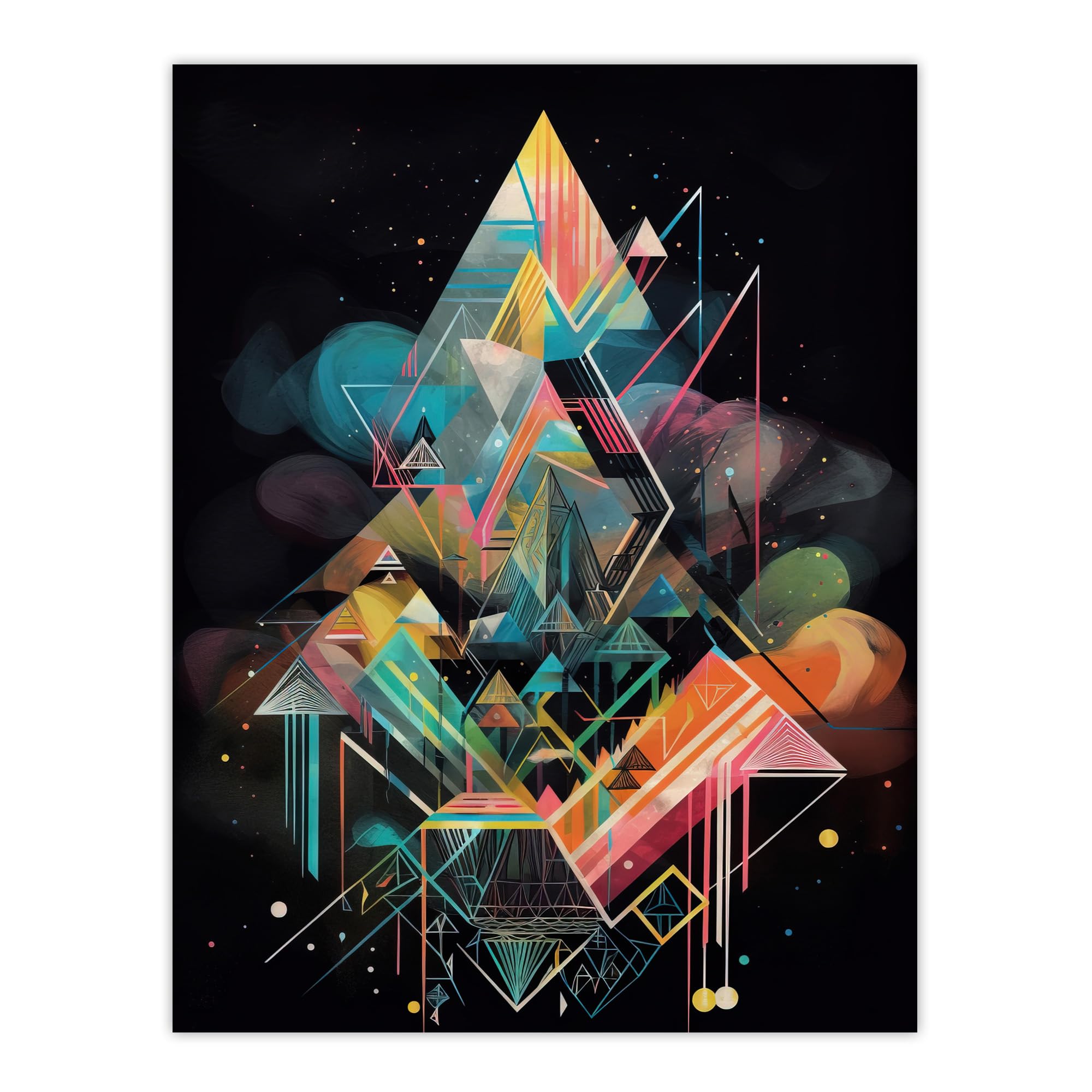 Wee Blue Coo Shape of my Soul Fractal Enlightenment Abstract Geometric Conceptual Artwork Extra Large XL Wall Art Poster Print