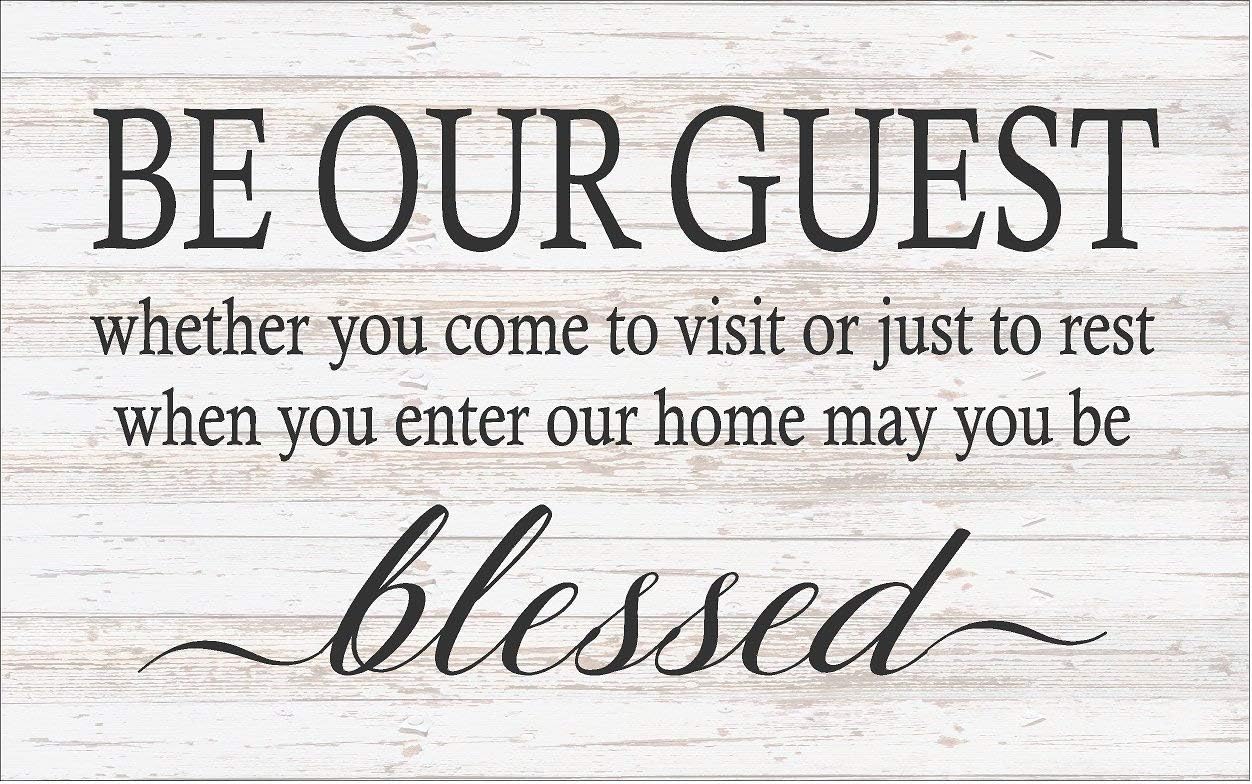Be Our Guest When You Home Blessed Wood Sign Canvas Wall Art Housewarming Guest Room Decor Welcome Sign