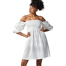 NOTHING FITS BUT Niko Dress, Rectangle Neck Smocked Casual