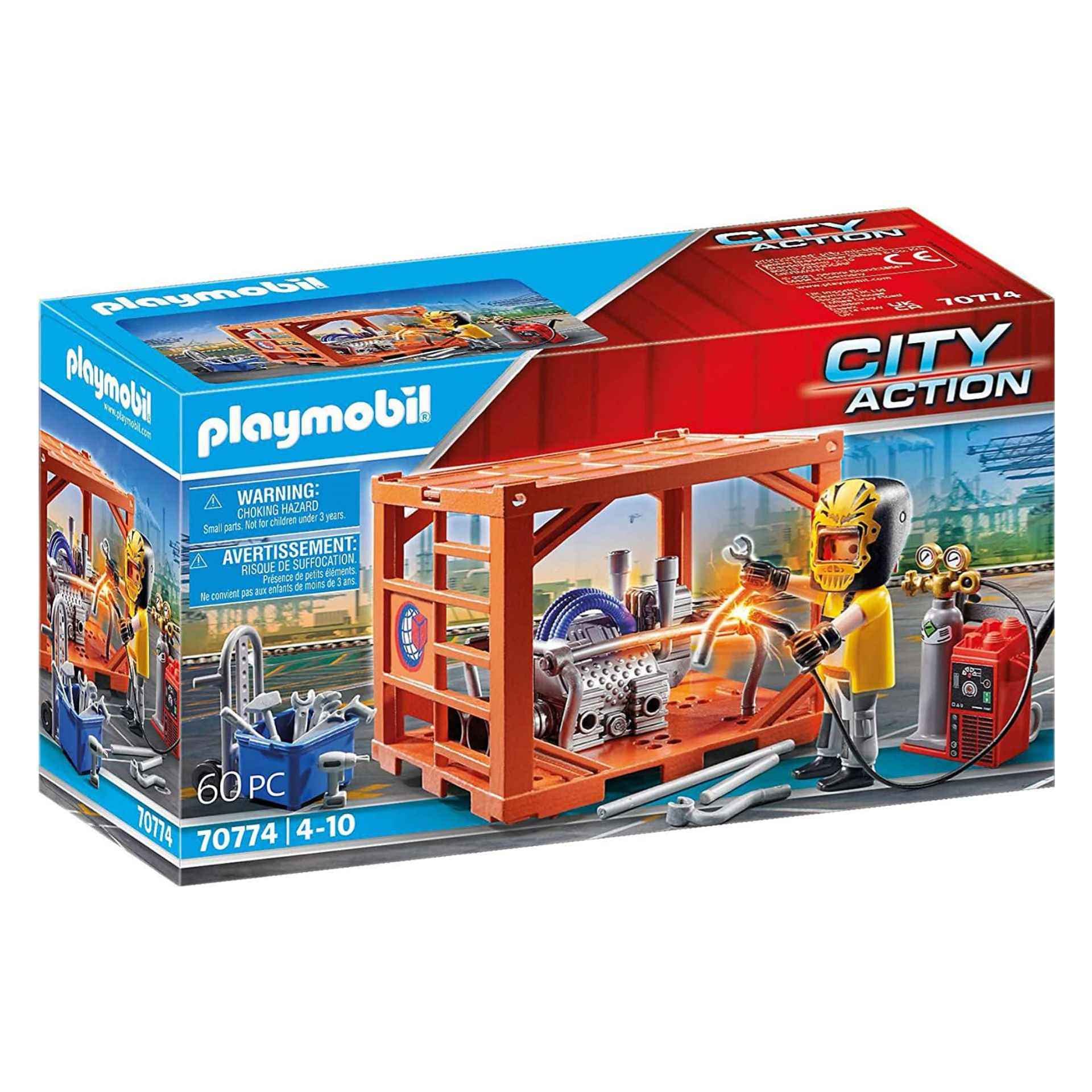 Playmobil City Action 70774 Container Manufacturer, for Children Ages 4+