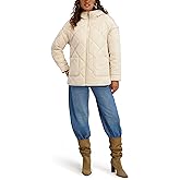 kensie womens Diamond Quilted Puffer Jacket With Hood
