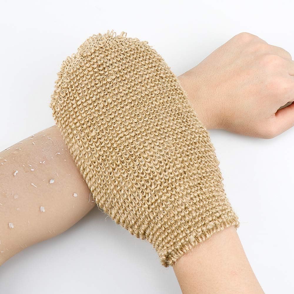Homgaty Hemp Back Scrubber-100% Natural Exfoliating Back Strap with Mitt - Image 5
