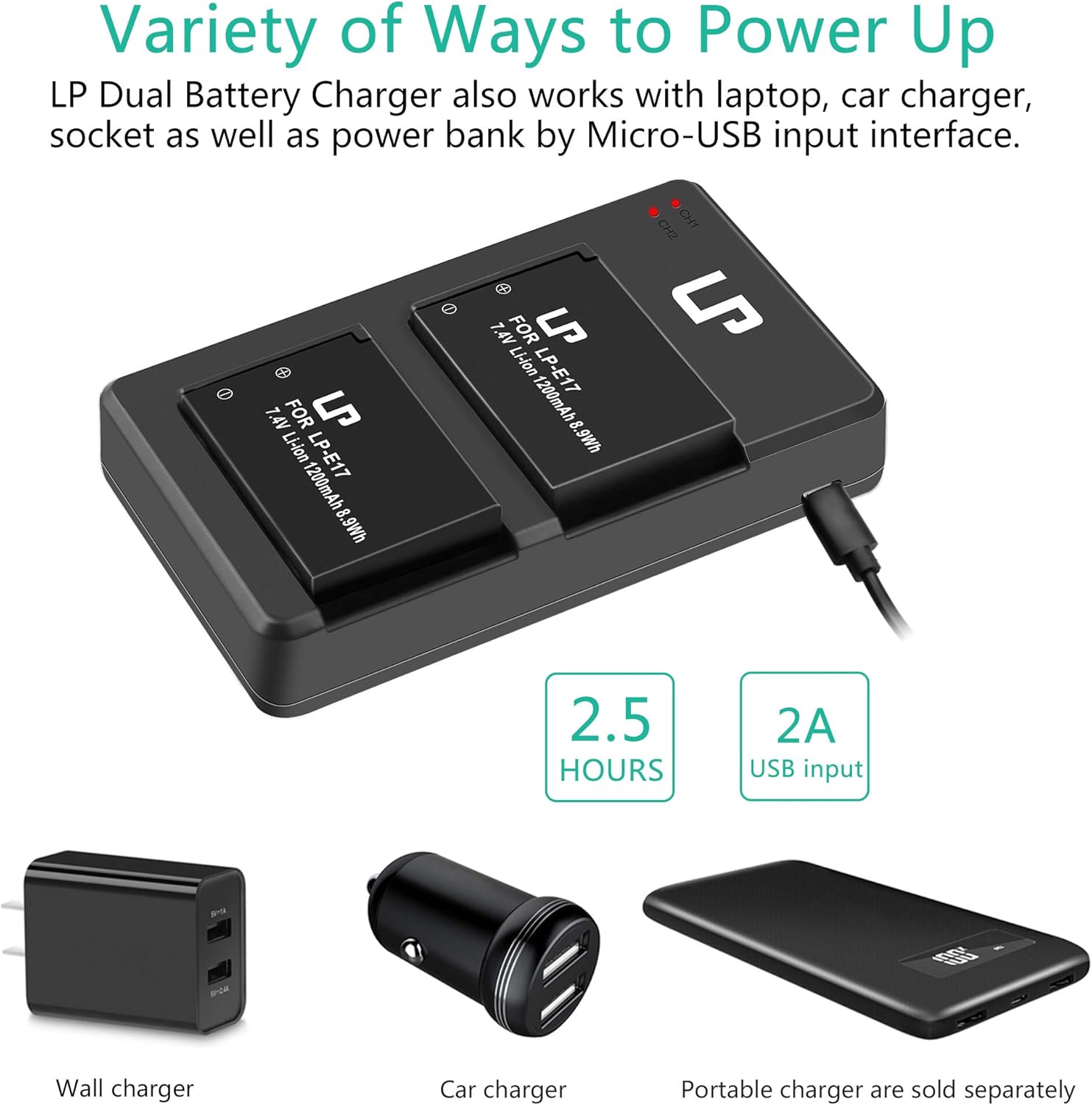 LP LP-E17 Battery Charger Pack - Image 4