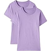 Huata Boys Girls Short Sleeve Tee T-Shirt Crewneck 2 Packs