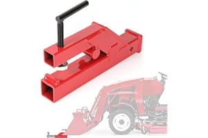 ECOTRIC Clamp On Trailer Hitch 2" Ball Mount Receiver Adapter Bucket Trailer Hitch Competible with Deere Bobcat Tractor Bucket Forklift
