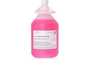Acme Analytical Solutions pH 4 Buffer Solution, Color Coded Red, pH Calibration Solution, 3.8 liters, 1 Gallon, NIST Traceable Reference Standard, Work with All pH Mater, Made in The USA