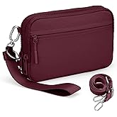 VONAL Wristlet Wallets for Women, RFID Wristlet Purse Built in Wallet, Small Nylon Crossbody Bags, Credit Card Holder