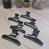 Head Jog 12 Pack Butterfly Hair Clips Black for Sectioning and Styling view 6