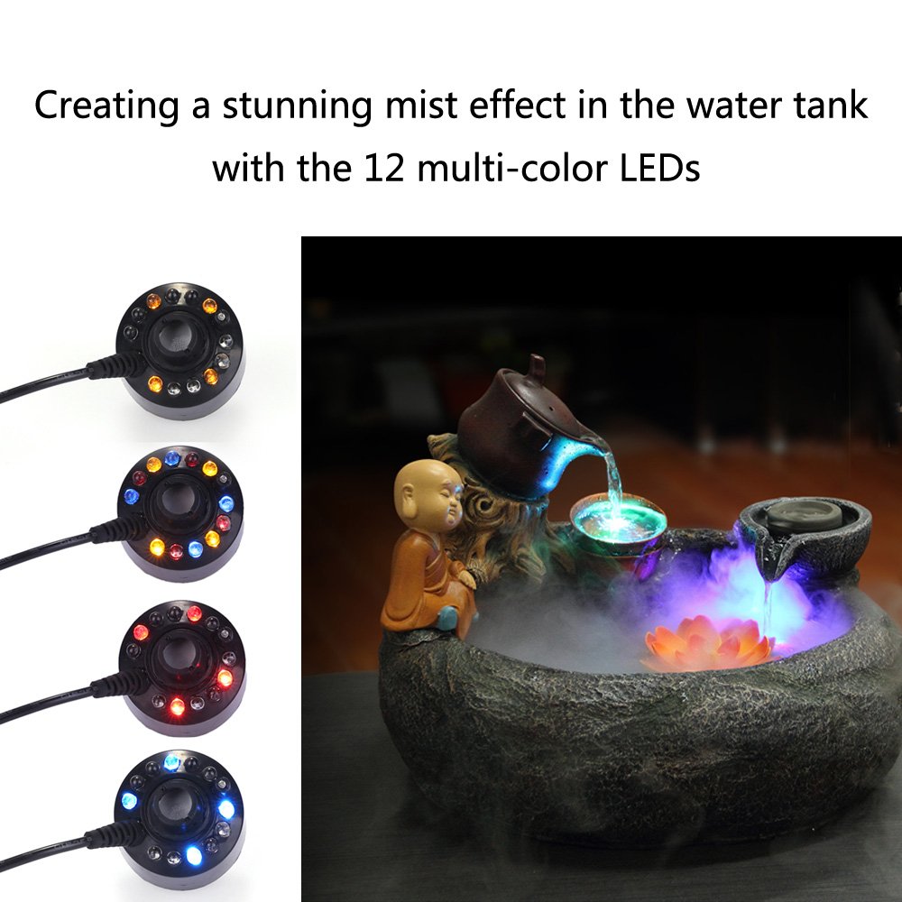 Docooler 15W Ultrasonic Mist Maker Fogger Light Water Fountain Pond Fog