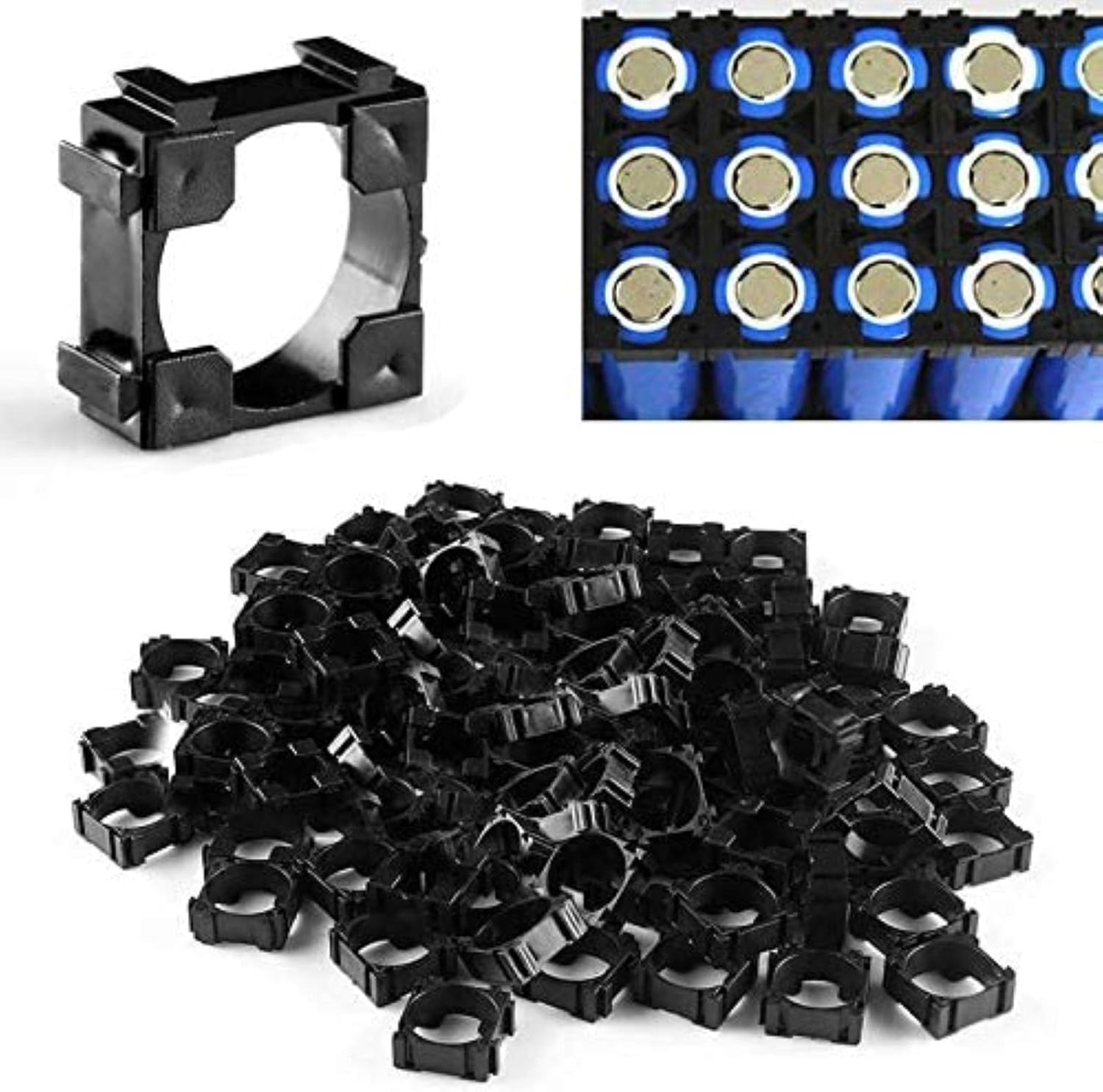 100Pcs 18650 Lithium Battery Holder Plastic Battery Amazon.co.uk