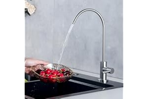 Hyvesan Drinking Water Faucet,RO Faucet Fits Most Reverse Osmosis and Water Filtration System for Kitchen SUS304 Stainless Bar Sink Faucet Brushed Nickel Non-Air Gap