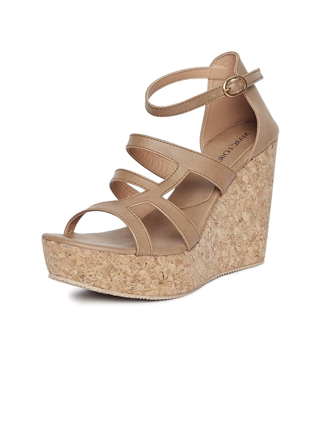 marc loire women's tan solid heels