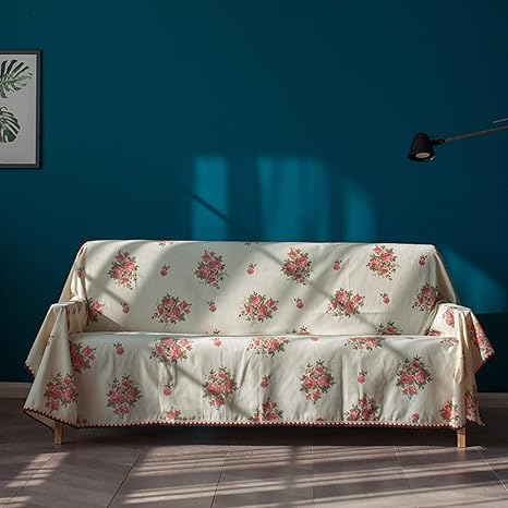 Amazon ソファ カウチカバー 手作りのレースエッジ付き 花 パターン ソファカバー 洗濯機 簡単 クイック インストール カウチカバー A 190 300cm ソファカバー マルチカバー オンライン通販
