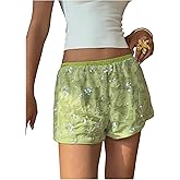 MakeMeChic Women's Sequin Mini Shorts Low Waisted Summer Boxer Shorts