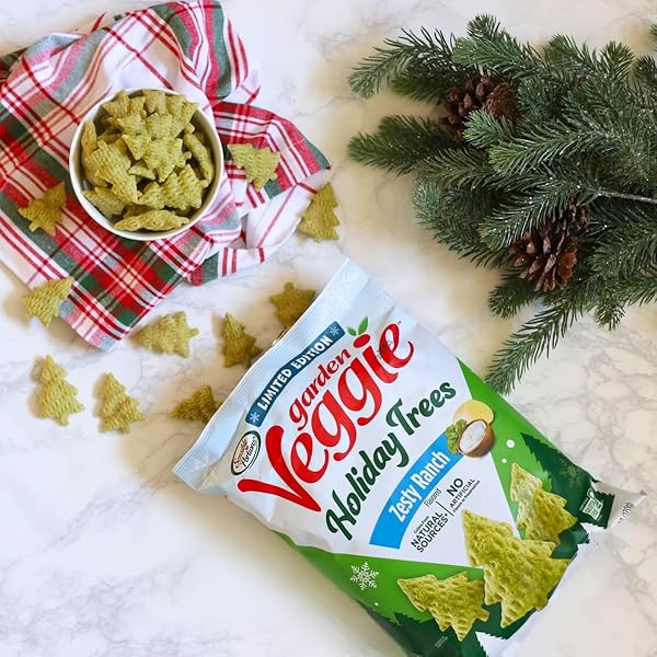 SENSIBLE PORTIONS GARDEN VEGGIE ZESTY RANCH FLAVORED HOLIDAY TREES, 6 OZ