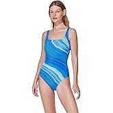 Gottex Women's Square Neck One Piece Swimwear-Front & Back Lining, Adjustable Straps, Built-in Soft Cups, Tummy Control