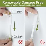 LEUOSO 32 Pairs Heavy Duty Picture Hangers Strips 64 Strips No Nails Needed view 3