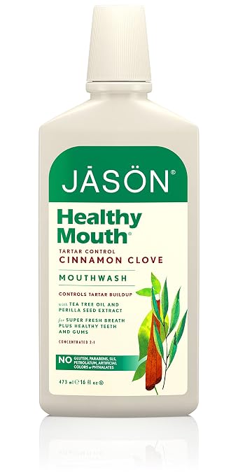 Jason Healthy Mouth Tarter Control Cinnamon Clove Mouthwash 16 oz