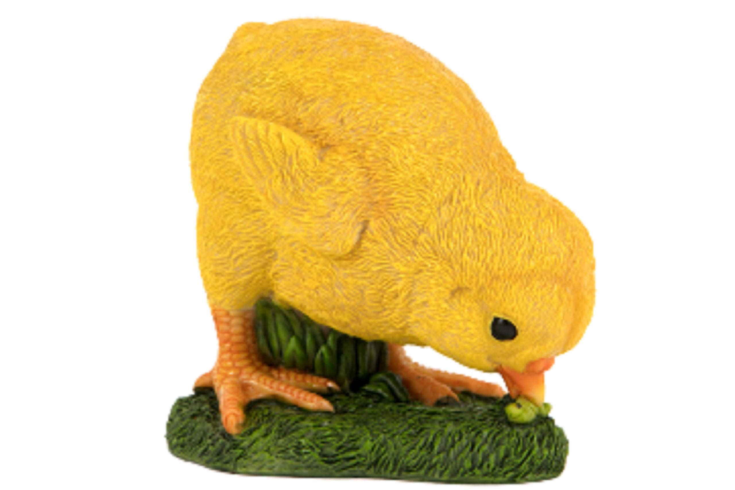 Standing Chick Garden Ornament Figure Indoor Or Outdoor Patio Hot Tub Window Box Weather Proof Frost Proof Animal Bird Lover Gift Home Ornament Perfect Easter Decoration Yellow Small