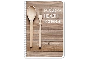 BookFactory Food and Health Journal/Food Diary/Fitness Journal Notebook, 186 Pages - 6'' x 9'' Durable Thick Translucent Cover, Wire-O Binding (Made in USA)