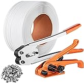 VEVOR Banding Strapping Kit with Strapping Tensioner Tool, Banding Sealer Tool, 3280 ft Length PP Band, 1000 Metal Seals, Pal