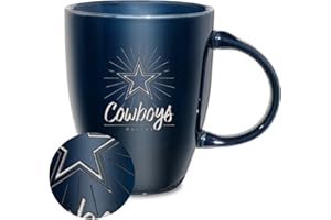 Rico Industries NFL Football Sunburst 18oz Laser Engraved Ceramic Lustre Mug