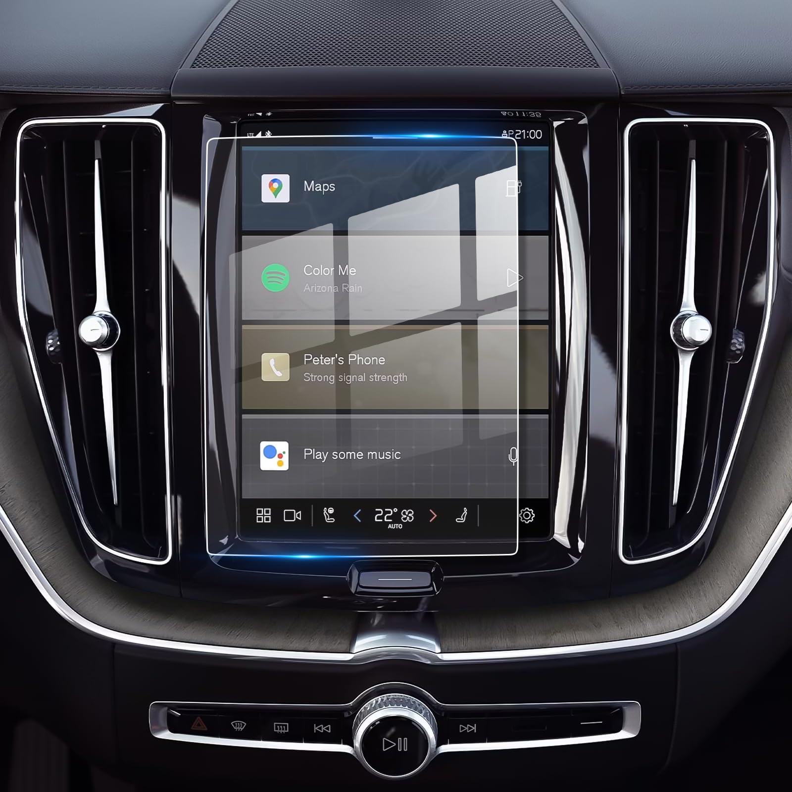 LFOTPP 8.7 inch Car Navigation Screen Protector for XC40 XC60, GPS Navi Tempered Glass Protetive Film