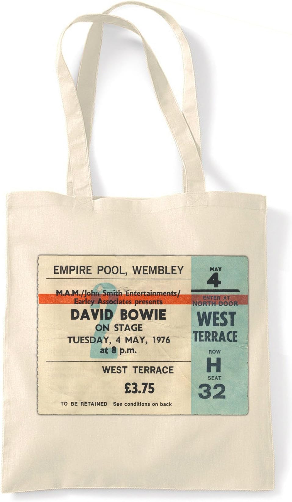 David Bowie Concert Ticket Tote Bag