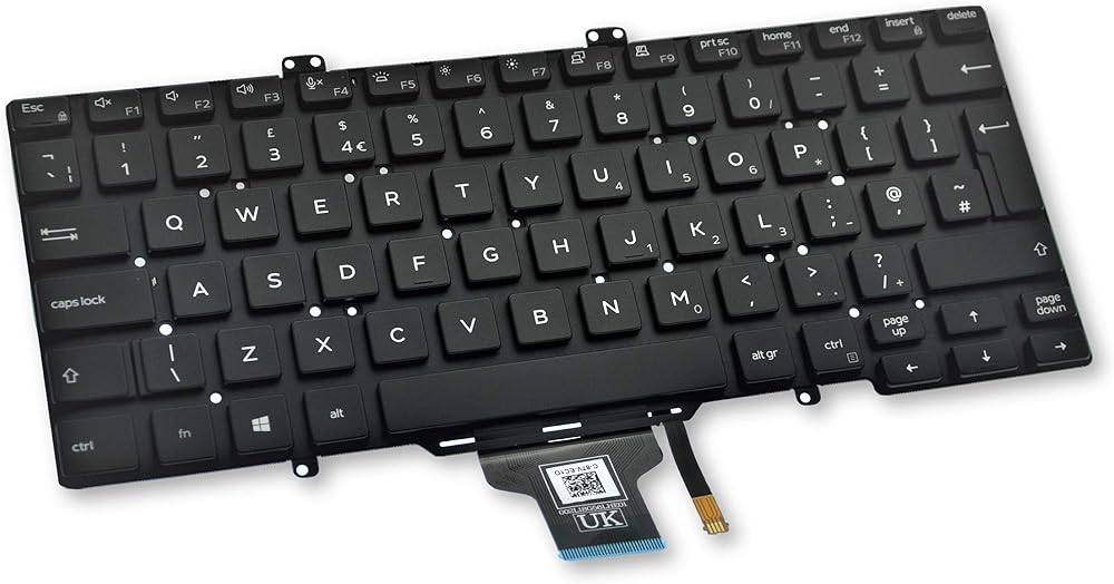 Dell Latitude 7400 UK English Backlit Keyboard P4XFX Laptop Part