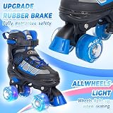 Nattork Adjustable Kids Roller Skates with Light Up Wheels view 2