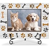 oayGnay Dog Picture Frame Paw Print Photo Frame, Pet Memorial Gifts Dog Lover Gifts, Wooden Picture Frame With Stand, Photo Frame 4 x 6 for Desktop Display Home Office Decor -10